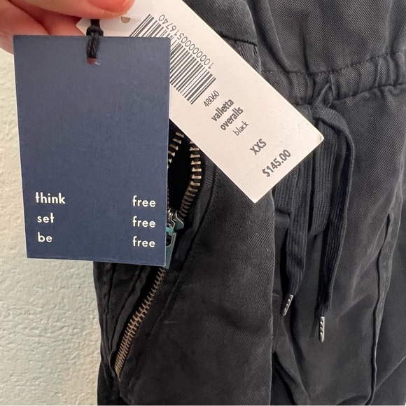 Aritzia Wilfred Free Valletta Overalls black Cropped twill overalls - Picture 5 of 5